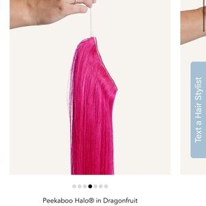 NWT Luxy Hair 16" Dragonfruit Peekaboo Halo® Hair Extensions (70g)